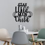 Wallity Stay Child Escultura de Pared de Metal Negra